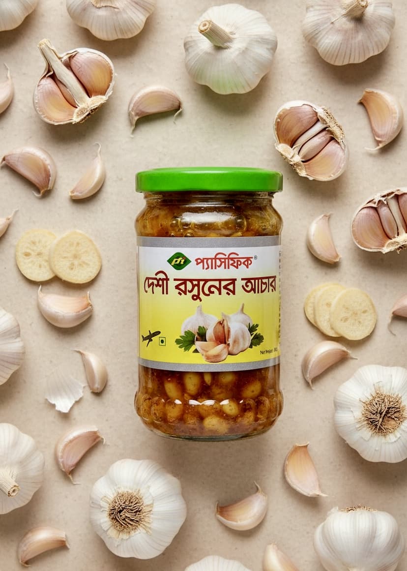 Deshi Roshoner Achar - Traditional Bangladeshi Garlic Pickle - Pacific Food